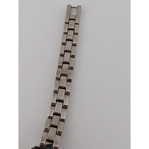 Anne Klein Silver Watch Women Crystal Accent MOP Silver 6.5" Band- New Battery - Picture 6 of 8